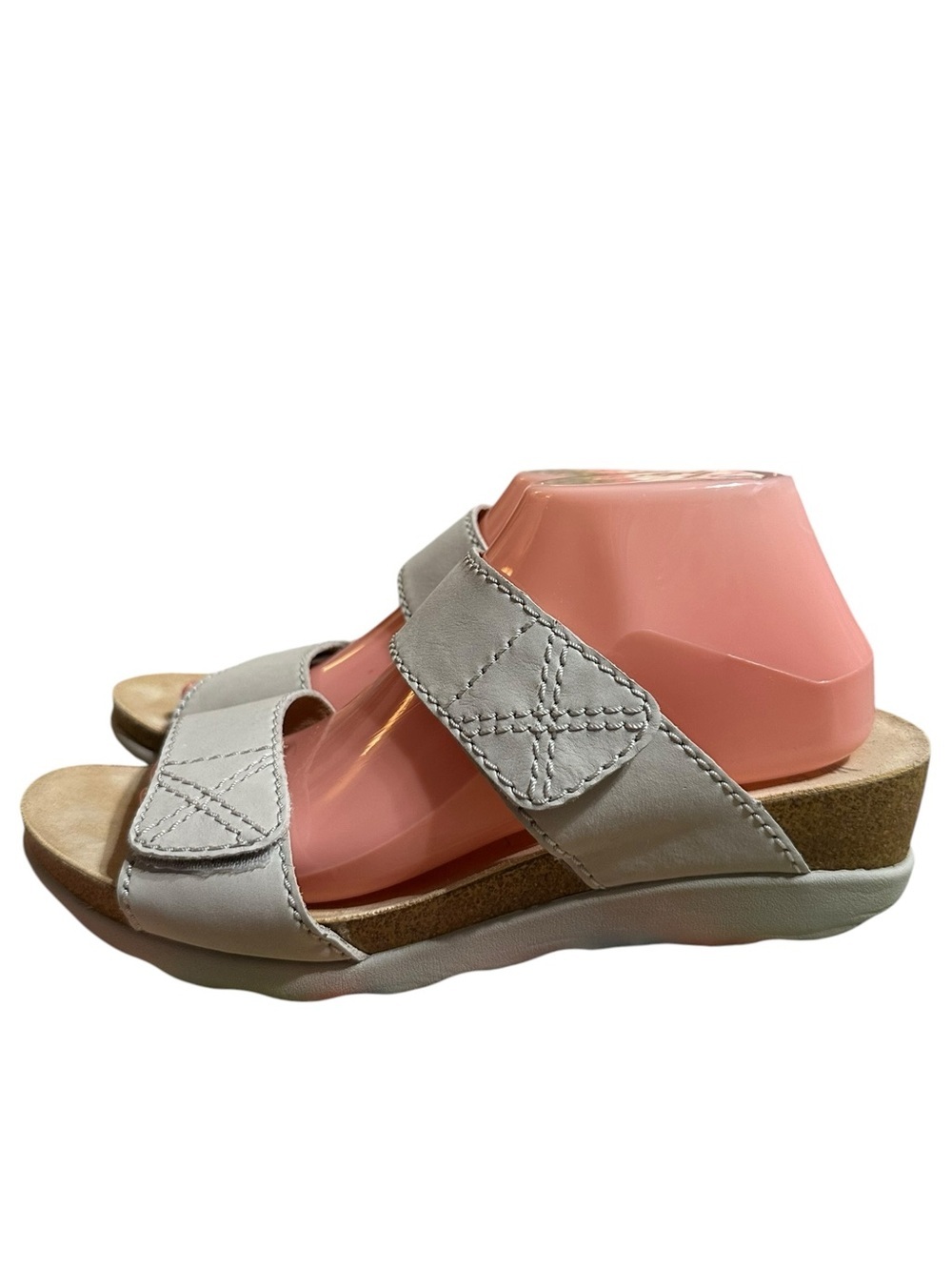 Dansko Ivory Maddy Slip-on Nubuck Leather Wedge Sandal Shoe - Picture 4 of 10